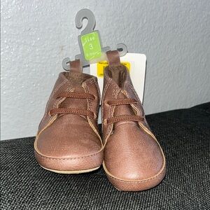 Brown Leather Kids Shoes